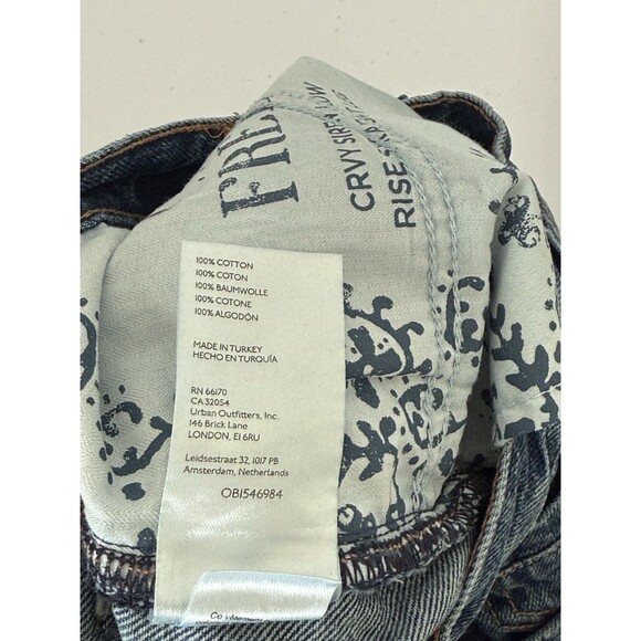 Free People CRVY Siren Low Rise Straight Leg Jeans Size 27‎ Medium Wash - Picture 6 of 10